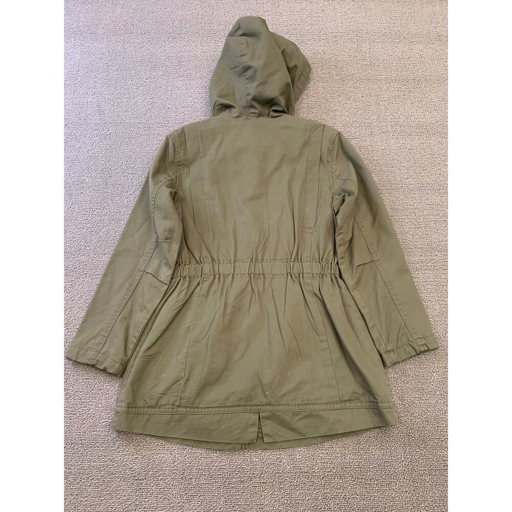 Mayoral Girl's Size 8 Olive Green Hooded Jacket With Studs - Picture 2 of 16